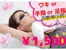 ワキ or 手指 or 足指 6回券 1500円!! ※要事前シェービング 【学割U24】