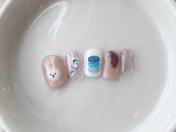 カラ ネイル 中津店(calla nail)/ほっこり癒しのウサギさん♪