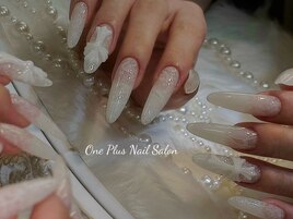 春ネイル　レース