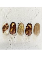 フレイムス アイラッシュ アンド ネイル(FRAMES)/ブラウンニュアンスネイル♪