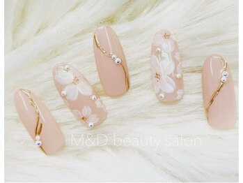 エムアンドディビューティサロン 銀座店(M&D)/【定額ゴージャス】桜ネイル♪