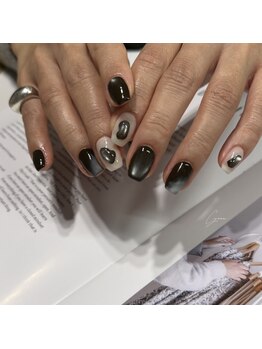 シアン(cyaan)/ネイビーマグネットネイル