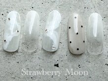 サロンストロベリームーン(Salon Strawberry Moon)/白ニュアンスネイル￥7980