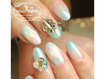 ジュジュ(Juju)/エアブラシ人魚の鱗アートネイル