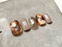 カラ ネイル 中津店(calla nail)/ラテアート×ゴールド