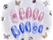 ボガスティーズネイル 鶴見店/大人可愛い＊ぷっくりフラワー