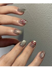 手書きリボンネイル