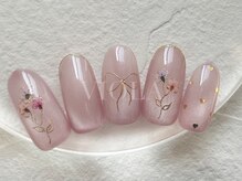 ヴィオラ(VIOLA)/マグネット/リボン/春ネイル