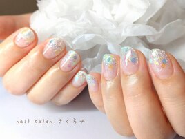 クリームソーダカラーネイル