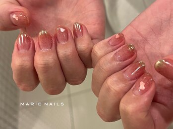 マリーネイルズ 心斎橋店(MARIE NAILS)/定額¥6,600 ハート 0703c