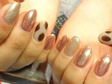 キャミ ネイル(CAMMY NAIL)/ピンクミラーネイル