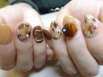 アミュリー ネイル アトリエ(Amury nail atelier)/べっ甲 ニュアンス マーブル