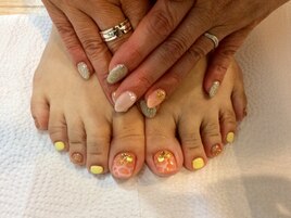 ハンド＆フット☆同デザイン