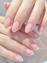 ネイルアンドまつげエクステ専門サロン スリー(THREE)/ガラスフレンチネイル