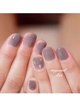 たゆ ネイル(たゆnail)/グレーワンカラーネイル