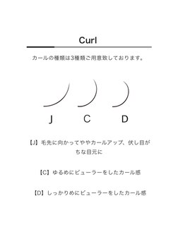 リノア(Linoa)/マツエクのカールの種類