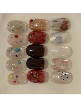 ネイル ウサミミ(Nail UsaMimi)/バレンタインキラキラ