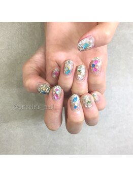 プライズアイリス アイラッシュ 池袋東口店(prize Iris eyelash)/グリッターシェルネイル