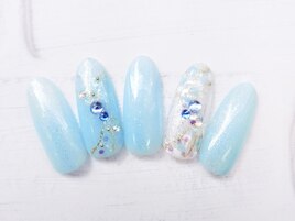 曲線＆ドットネイル