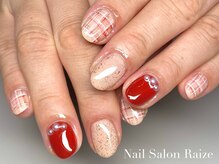 ライズ 本町店(Raize)/ボルドー/チェックネイル