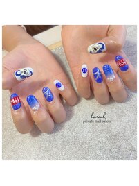 推し活ネイル【ドアラ/中日】