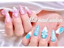 アシメトリーフラワーネイル