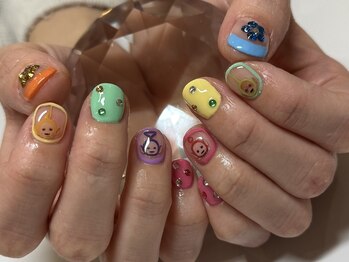 ビーアヴニール(B.Avenir)/テレタビーズネイル