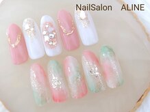 ネイルサロン アリーヌ(ALINE)の雰囲気(【初回オフ無料+マグネット¥6500→5900】※写真4月新作¥8900 )