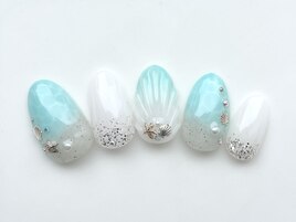 夏　マーメイド　人魚ネイル