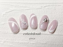 エストラッシュアンドネイル 銀座店(est lash&nail)/ストーン&ラインネイル