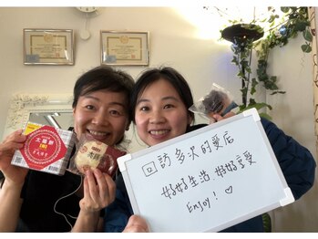 アクアナチュラ(ACQUANATURA)/台湾からの方も笑顔で^_^