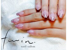 ツインネイル 久屋大通店(twin.nail)/ピンクラメグラデ