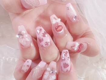 ミルキーウェイバイミーネイル 南堀江店(Milkyway by menail)/マグネットさくらんぼネイル