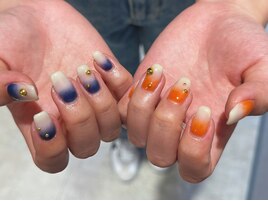 アシメダブルグラデーション
