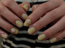 アイネイルズ 渋谷店(I nails)/【Karin.m】レモンイエローホロ