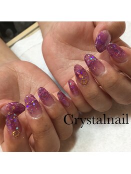 クリスタルネイル ボンベルタ橘店(CRYSTAL NAIL)/ラメグラデーションスカルプ
