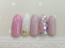 NEW春ネイル☆ハートホロ