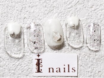 アイネイルズ 梅田店(I nails)/ホワイトニュアンスクリア￥7700