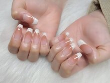 ネイルアンドアイラッシュサロン エスポアール(nail&eyelash salon espoir)/グラデーション×フレンチ