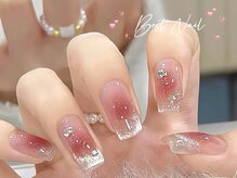 フレンチネイルもワンホンデザインに♪[スカルプ/長さだし/渋谷]