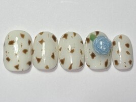 牛柄水色バラ￥6500