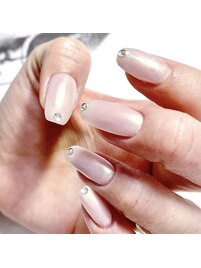 ピンク　ワンカラー　春ネイル