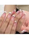 グラデーション×フレンチネイル