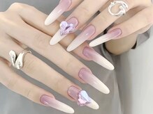 ダークハニー 池袋店(Dark Honey)/ハートストーンのグラデネイル