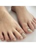 【フット】ワンカラーネイル￥7500→￥6500 パラジェル／フットバス付