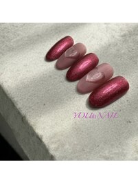 ぷっくりハート×艶マグネット