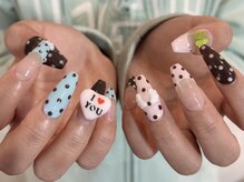 アイネイルズ 横浜EAST店(I-nails)/ブラウンドットネイル