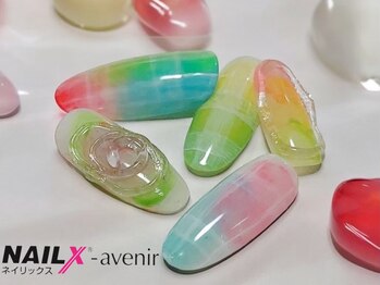 ネイリックス アヴェニール(NAILX avenir)/パステルニュアンスチェック