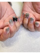 ウロネイルズ(ulo nails)/グラデーションとリボンネイル