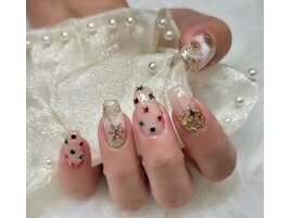 冬ネイル・雪の結晶